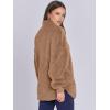 imageANRABESS Womens Sweatshirt Sherpa Fuzzy Fleece Zip Up Hoodies Cozy Pullover Soft Sweaters Tops 2025 Fall Trendy ClothesBrown