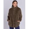 imageANRABESS Womens Sweatshirt Sherpa Fuzzy Fleece Zip Up Hoodies Cozy Pullover Soft Sweaters Tops 2025 Fall Trendy ClothesDeep Brown