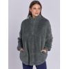 imageANRABESS Womens Sweatshirt Sherpa Fuzzy Fleece Zip Up Hoodies Cozy Pullover Soft Sweaters Tops 2025 Fall Trendy ClothesDeep Grey