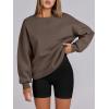imageANRABESS Womens Sweatshirts Oversized Fleece Crew Neck Pullover Hoodies Casual Comfy 2025 Fall Fashion Basic SweatshirtBrown