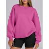 imageANRABESS Womens Sweatshirts Oversized Fleece Crew Neck Pullover Hoodies Casual Comfy 2025 Fall Fashion Basic SweatshirtHotpink