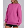 imageANRABESS Womens Sweatshirts Oversized Fleece Crew Neck Pullover Hoodies Casual Comfy 2025 Fall Fashion Basic SweatshirtHotpink