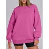 imageANRABESS Womens Sweatshirts Oversized Fleece Crew Neck Pullover Hoodies Casual Comfy 2025 Fall Fashion Basic SweatshirtHotpink