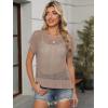 imageANRABESS Womens Tops 2025 Trendy Summer Shirts Crochet Cap Sleeve Knitted Sweater Beach Vacation Clothes Fall Fashion OutfitsKhaki