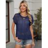 imageANRABESS Womens Tops 2025 Trendy Summer Shirts Crochet Cap Sleeve Knitted Sweater Beach Vacation Clothes Fall Fashion OutfitsNavy Blue