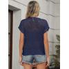 imageANRABESS Womens Tops 2025 Trendy Summer Shirts Crochet Cap Sleeve Knitted Sweater Beach Vacation Clothes Fall Fashion OutfitsNavy Blue