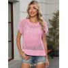 imageANRABESS Womens Tops 2025 Trendy Summer Shirts Crochet Cap Sleeve Knitted Sweater Beach Vacation Clothes Fall Fashion OutfitsPink