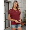 imageANRABESS Womens Tops 2025 Trendy Summer Shirts Crochet Cap Sleeve Knitted Sweater Beach Vacation Clothes Fall Fashion OutfitsRed