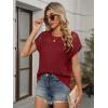 imageANRABESS Womens Tops 2025 Trendy Summer Shirts Crochet Cap Sleeve Knitted Sweater Beach Vacation Clothes Fall Fashion OutfitsRed