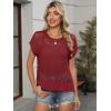 imageANRABESS Womens Tops 2025 Trendy Summer Shirts Crochet Cap Sleeve Knitted Sweater Beach Vacation Clothes Fall Fashion OutfitsRed