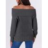 imageANRABESS Womens Turtleneck Off The Shoulder Fuzzy Knitted Long Sleeve Warm Casual Versatile Sweater 2025 FallDeep Gray