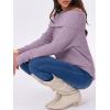 imageANRABESS Womens Turtleneck Off The Shoulder Fuzzy Knitted Long Sleeve Warm Casual Versatile Sweater 2025 FallPurple