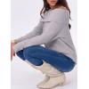 imageANRABESS Womens Turtleneck Off The Shoulder Fuzzy Knitted Long Sleeve Warm Casual Versatile Sweater 2025 FallSilver Grey