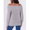 imageANRABESS Womens Turtleneck Off The Shoulder Fuzzy Knitted Long Sleeve Warm Casual Versatile Sweater 2025 FallSilver Grey