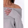 imageANRABESS Womens Turtleneck Off The Shoulder Fuzzy Knitted Long Sleeve Warm Casual Versatile Sweater 2025 FallSilver Grey