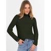 imageANRABESS Womens Turtleneck Sweaters 2025 Fall Long Sleeve Lightweight Ribbed Knit Fitted Pullover Sweater Tops Winter OutfitsArmy Green