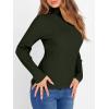 imageANRABESS Womens Turtleneck Sweaters 2025 Fall Long Sleeve Lightweight Ribbed Knit Fitted Pullover Sweater Tops Winter OutfitsArmy Green