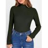imageANRABESS Womens Turtleneck Sweaters 2025 Fall Long Sleeve Lightweight Ribbed Knit Fitted Pullover Sweater Tops Winter OutfitsArmy Green