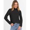 imageANRABESS Womens Turtleneck Sweaters 2025 Fall Long Sleeve Lightweight Ribbed Knit Fitted Pullover Sweater Tops Winter OutfitsBlack