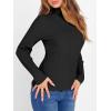 imageANRABESS Womens Turtleneck Sweaters 2025 Fall Long Sleeve Lightweight Ribbed Knit Fitted Pullover Sweater Tops Winter OutfitsBlack