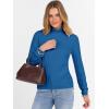 imageANRABESS Womens Turtleneck Sweaters 2025 Fall Long Sleeve Lightweight Ribbed Knit Fitted Pullover Sweater Tops Winter OutfitsBlue