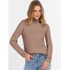 imageANRABESS Womens Turtleneck Sweaters 2025 Fall Long Sleeve Lightweight Ribbed Knit Fitted Pullover Sweater Tops Winter OutfitsPeachy Khaki