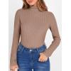 imageANRABESS Womens Turtleneck Sweaters 2025 Fall Long Sleeve Lightweight Ribbed Knit Fitted Pullover Sweater Tops Winter OutfitsPeachy Khaki