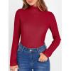 imageANRABESS Womens Turtleneck Sweaters 2025 Fall Long Sleeve Lightweight Ribbed Knit Fitted Pullover Sweater Tops Winter OutfitsRed