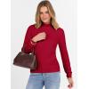 imageANRABESS Womens Turtleneck Sweaters 2025 Fall Long Sleeve Lightweight Ribbed Knit Fitted Pullover Sweater Tops Winter OutfitsRed