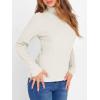 imageANRABESS Womens Turtleneck Sweaters 2025 Fall Long Sleeve Lightweight Ribbed Knit Fitted Pullover Sweater Tops Winter OutfitsWhite