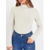 imageANRABESS Womens Turtleneck Sweaters 2025 Fall Long Sleeve Lightweight Ribbed Knit Fitted Pullover Sweater Tops Winter OutfitsWhite