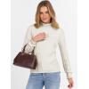 imageANRABESS Womens Turtleneck Sweaters 2025 Fall Long Sleeve Lightweight Ribbed Knit Fitted Pullover Sweater Tops Winter OutfitsWhite