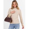 imageANRABESS Womens Turtleneck Sweaters 2025 Fall Long Sleeve Lightweight Ribbed Knit Fitted Pullover Sweater Tops Winter OutfitsYellow Apricot