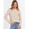 imageANRABESS Womens Turtleneck Sweaters 2025 Fall Long Sleeve Lightweight Ribbed Knit Fitted Pullover Sweater Tops Winter OutfitsYellow Apricot