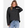 imageANRABESS Womens Turtleneck Sweaters Long Sleeve Oversized Chunky Knit High Low Hem Pullover Sweater Top 2025 Fall OutfitsBlack