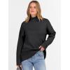 imageANRABESS Womens Turtleneck Sweaters Long Sleeve Oversized Chunky Knit High Low Hem Pullover Sweater Top 2025 Fall OutfitsBlack