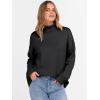 imageANRABESS Womens Turtleneck Sweaters Long Sleeve Oversized Chunky Knit High Low Hem Pullover Sweater Top 2025 Fall OutfitsBlack
