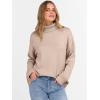 imageANRABESS Womens Turtleneck Sweaters Long Sleeve Oversized Chunky Knit High Low Hem Pullover Sweater Top 2025 Fall OutfitsBright Tan