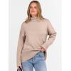 imageANRABESS Womens Turtleneck Sweaters Long Sleeve Oversized Chunky Knit High Low Hem Pullover Sweater Top 2025 Fall OutfitsBright Tan