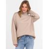 imageANRABESS Womens Turtleneck Sweaters Long Sleeve Oversized Chunky Knit High Low Hem Pullover Sweater Top 2025 Fall OutfitsBright Tan
