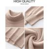 imageANRABESS Womens Turtleneck Sweaters Long Sleeve Oversized Chunky Knit High Low Hem Pullover Sweater Top 2025 Fall OutfitsBright Tan