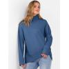 imageANRABESS Womens Turtleneck Sweaters Long Sleeve Oversized Chunky Knit High Low Hem Pullover Sweater Top 2025 Fall OutfitsDusty Blue