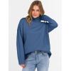 imageANRABESS Womens Turtleneck Sweaters Long Sleeve Oversized Chunky Knit High Low Hem Pullover Sweater Top 2025 Fall OutfitsDusty Blue