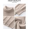 imageANRABESS Womens Turtleneck Sweaters Long Sleeve Oversized Chunky Knit High Low Hem Pullover Sweater Top 2025 Fall OutfitsLight Khaki
