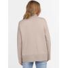 imageANRABESS Womens Turtleneck Sweaters Long Sleeve Oversized Chunky Knit High Low Hem Pullover Sweater Top 2025 Fall OutfitsLight Khaki