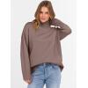 imageANRABESS Womens Turtleneck Sweaters Long Sleeve Oversized Chunky Knit High Low Hem Pullover Sweater Top 2025 Fall OutfitsNutmeg