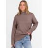 imageANRABESS Womens Turtleneck Sweaters Long Sleeve Oversized Chunky Knit High Low Hem Pullover Sweater Top 2025 Fall OutfitsNutmeg