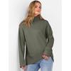 imageANRABESS Womens Turtleneck Sweaters Long Sleeve Oversized Chunky Knit High Low Hem Pullover Sweater Top 2025 Fall OutfitsOlive Green