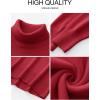 imageANRABESS Womens Turtleneck Sweaters Long Sleeve Oversized Chunky Knit High Low Hem Pullover Sweater Top 2025 Fall OutfitsRed