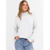 imageANRABESS Womens Turtleneck Sweaters Long Sleeve Oversized Chunky Knit High Low Hem Pullover Sweater Top 2025 Fall OutfitsWhite